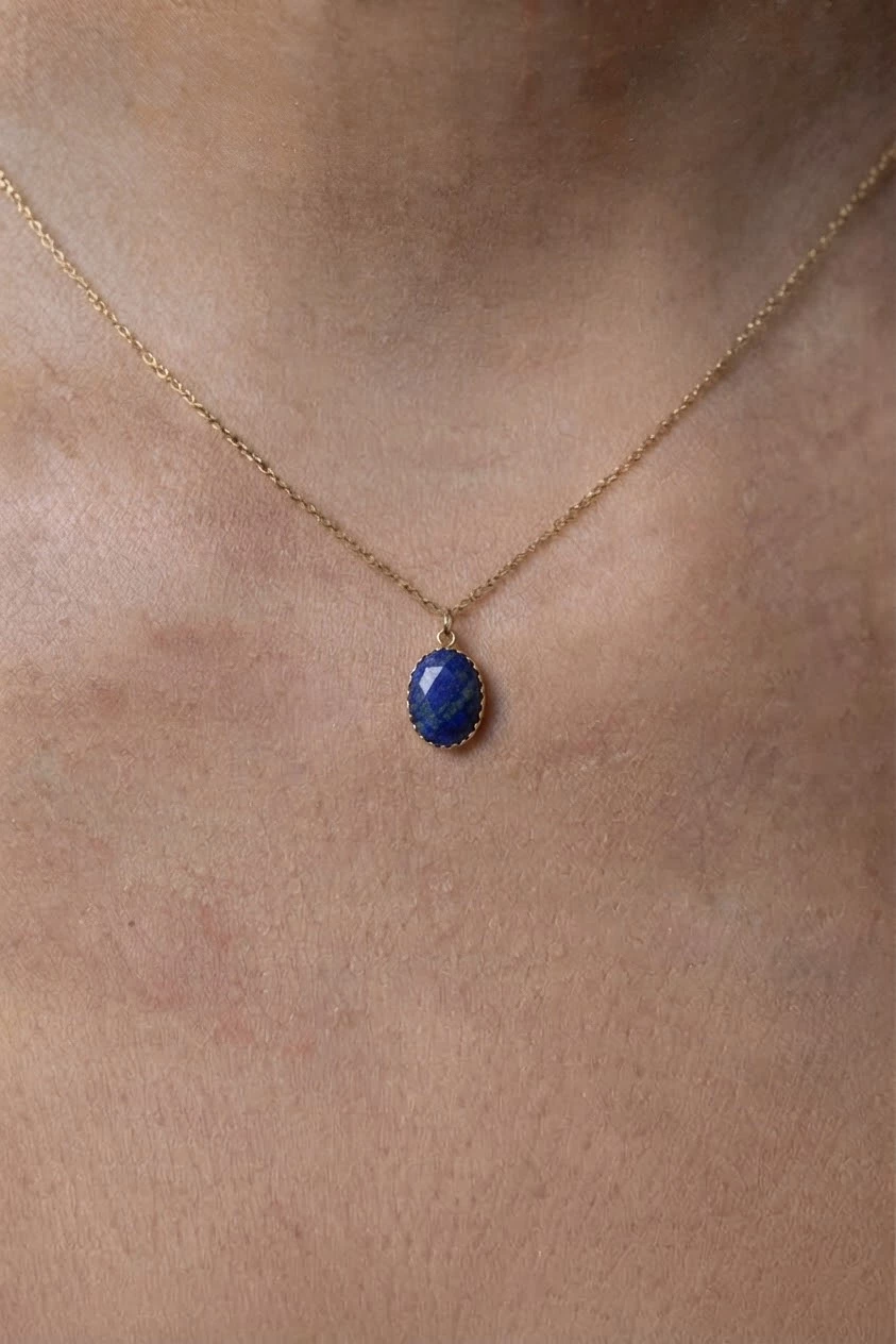 Collar Mineral Natural Lapislázuli